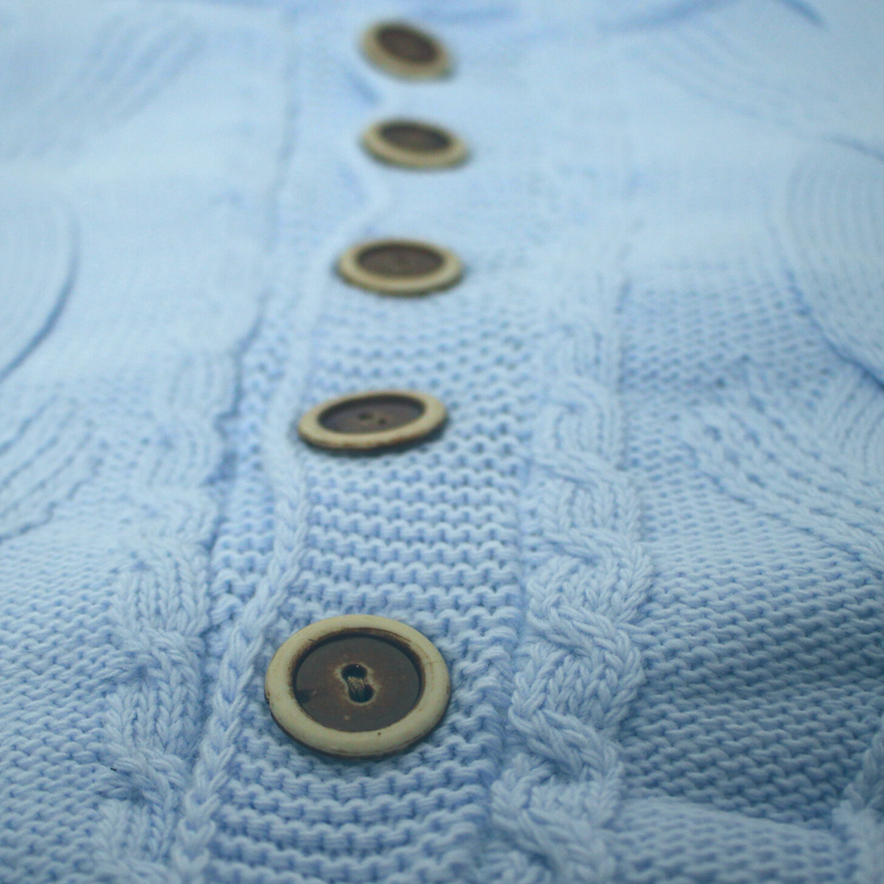 Combinezon tricotat, baietel, Blue.